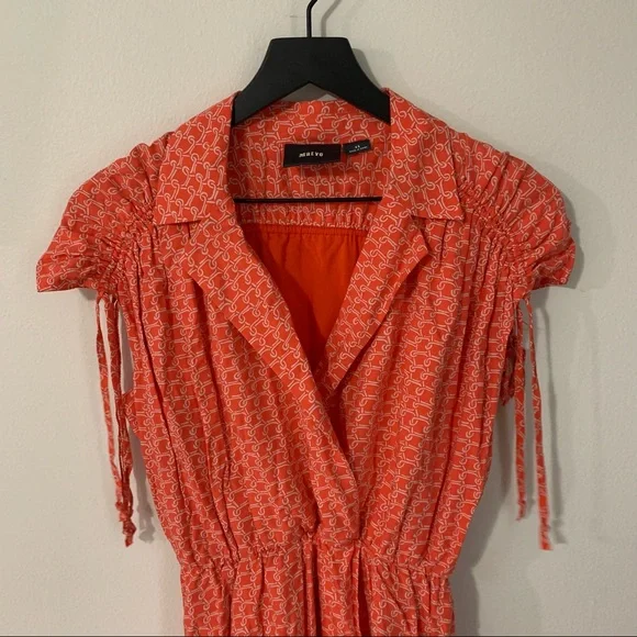 ANTHROPOLOGIE Maeve Carlotta Ruched Shirt Dress XS - Picture 7 of 15